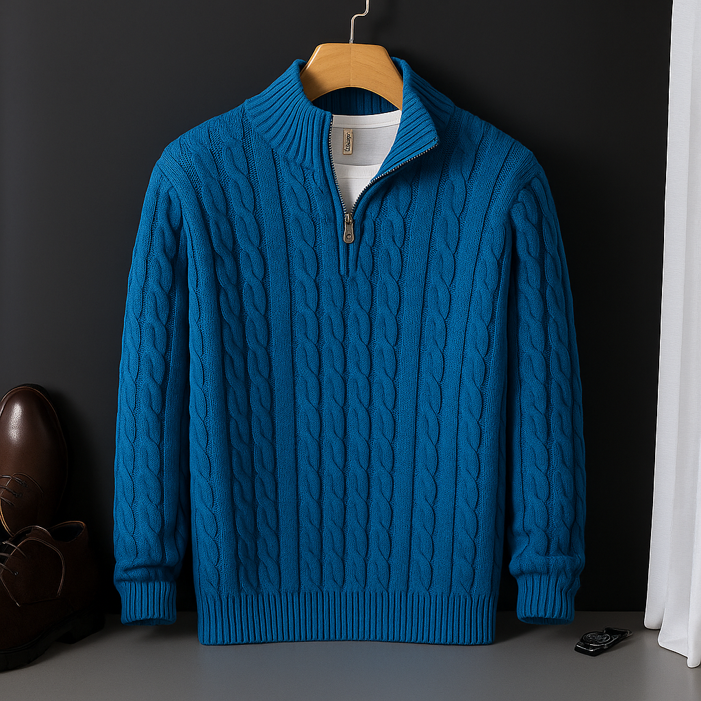 The Cable Knit Quarter Zip