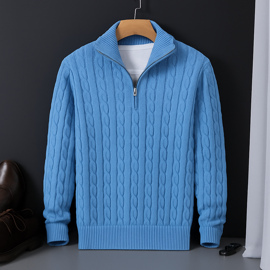 The Cable Knit Quarter Zip