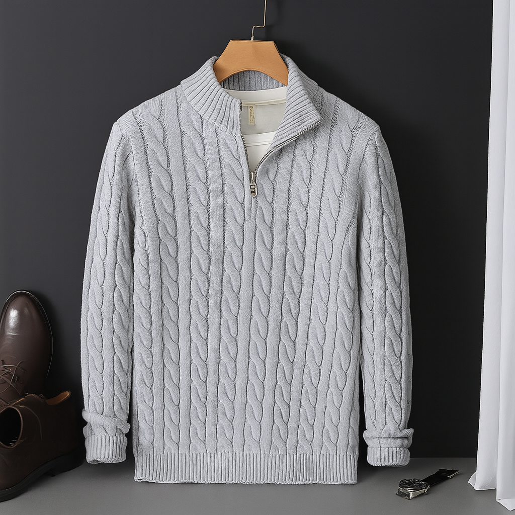The Cable Knit Quarter Zip