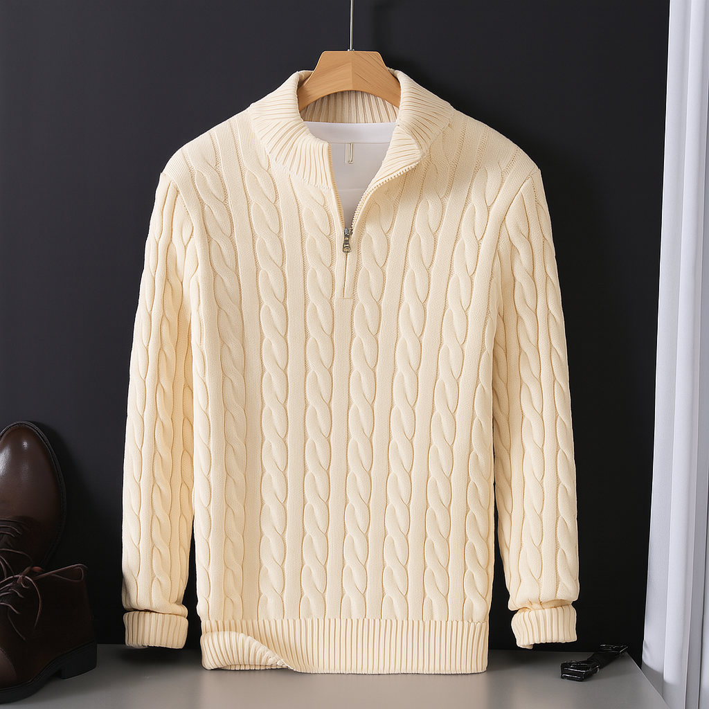 The Cable Knit Quarter Zip