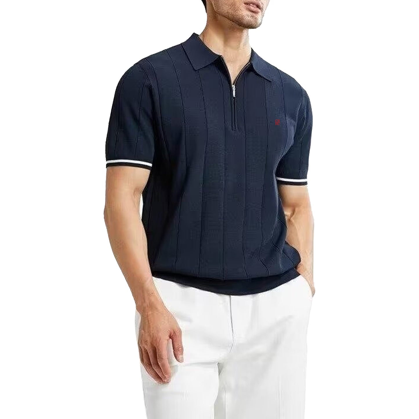 The Santorini Quater Zip Polo