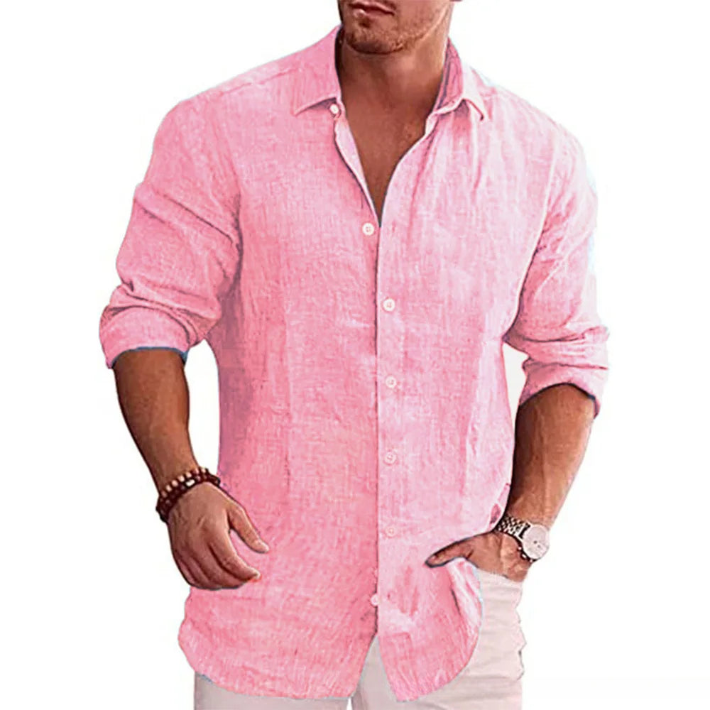 Elliot Fraser Signature - Long Sleeve Linen Shirt
