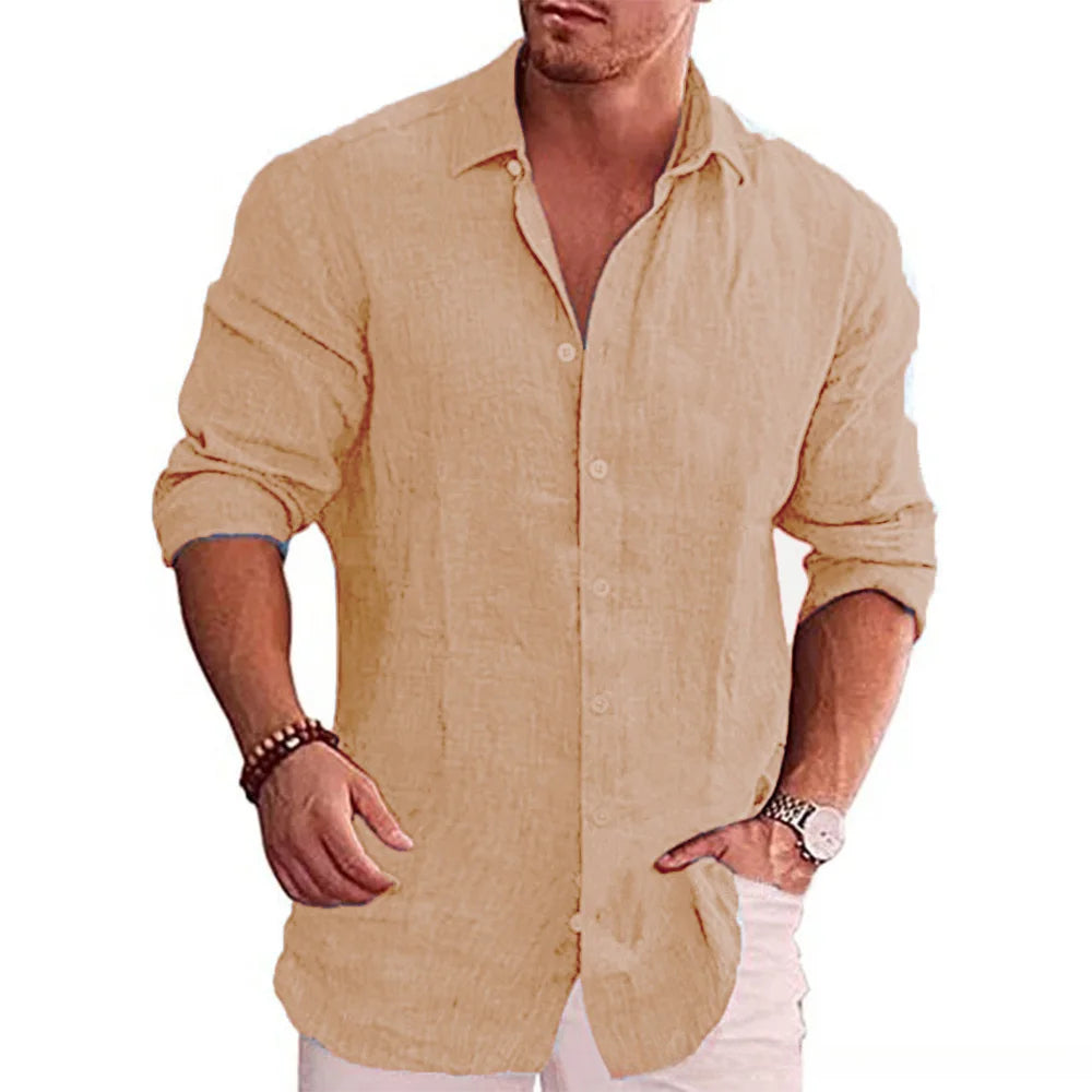 Elliot Fraser Signature - Long Sleeve Linen Shirt