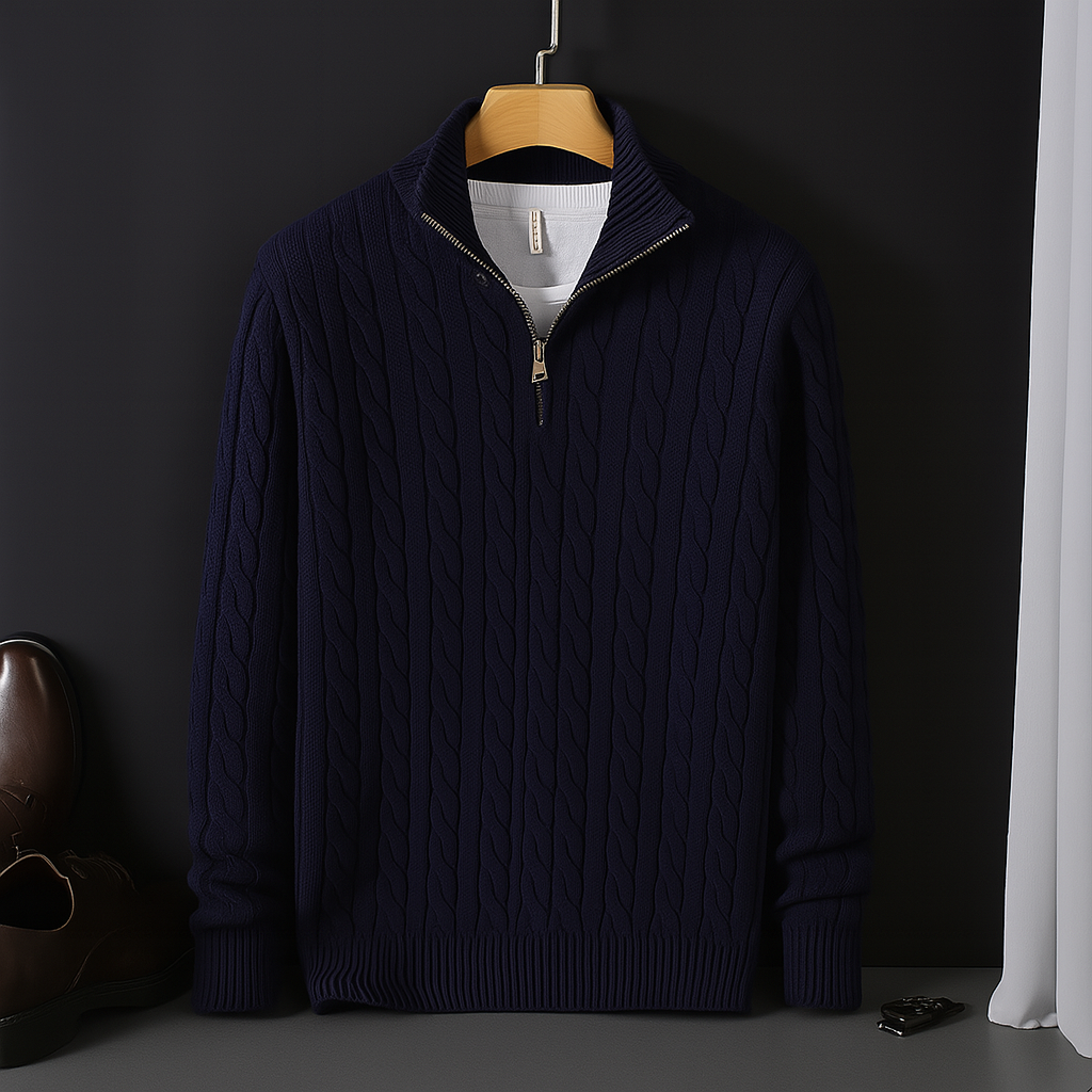 The Cable Knit Quarter Zip