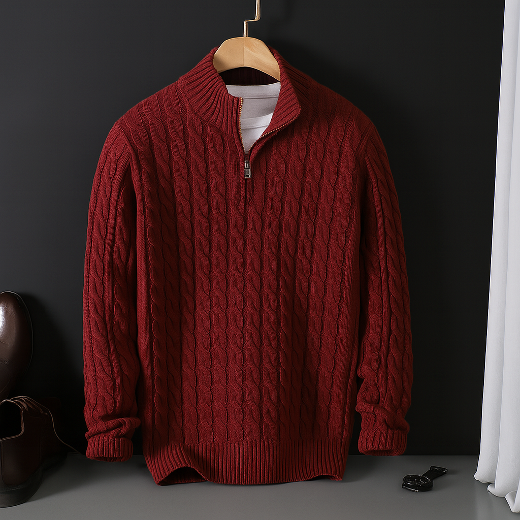 The Cable Knit Quarter Zip