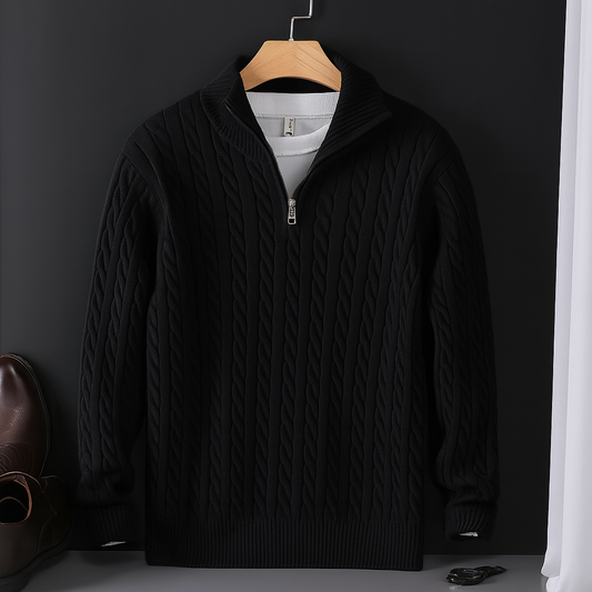 The Cable Knit Quarter Zip