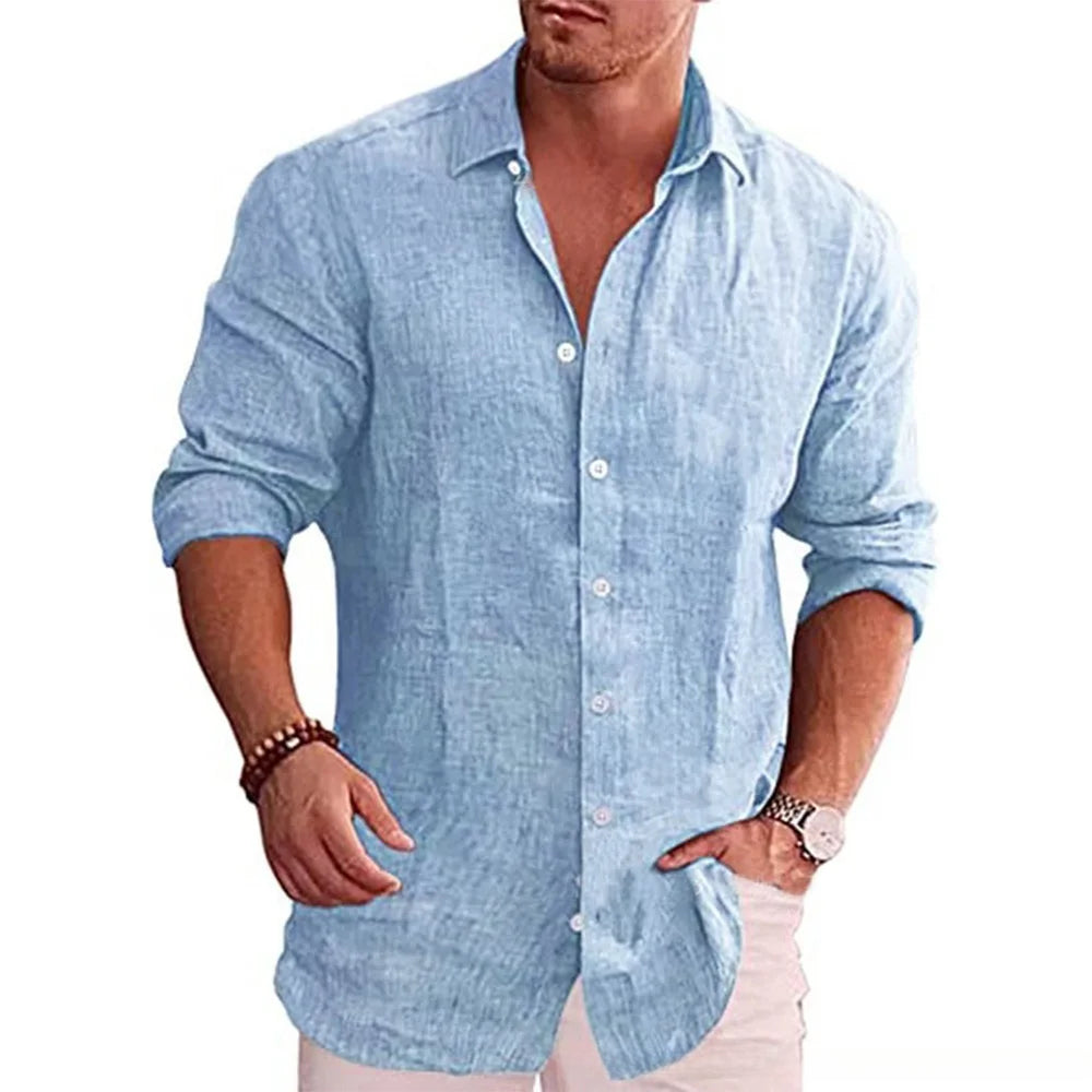 Elliot Fraser Signature - Long Sleeve Linen Shirt
