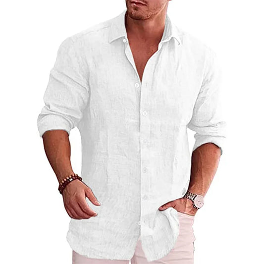 Elliot Fraser Signature - Long Sleeve Linen Shirt