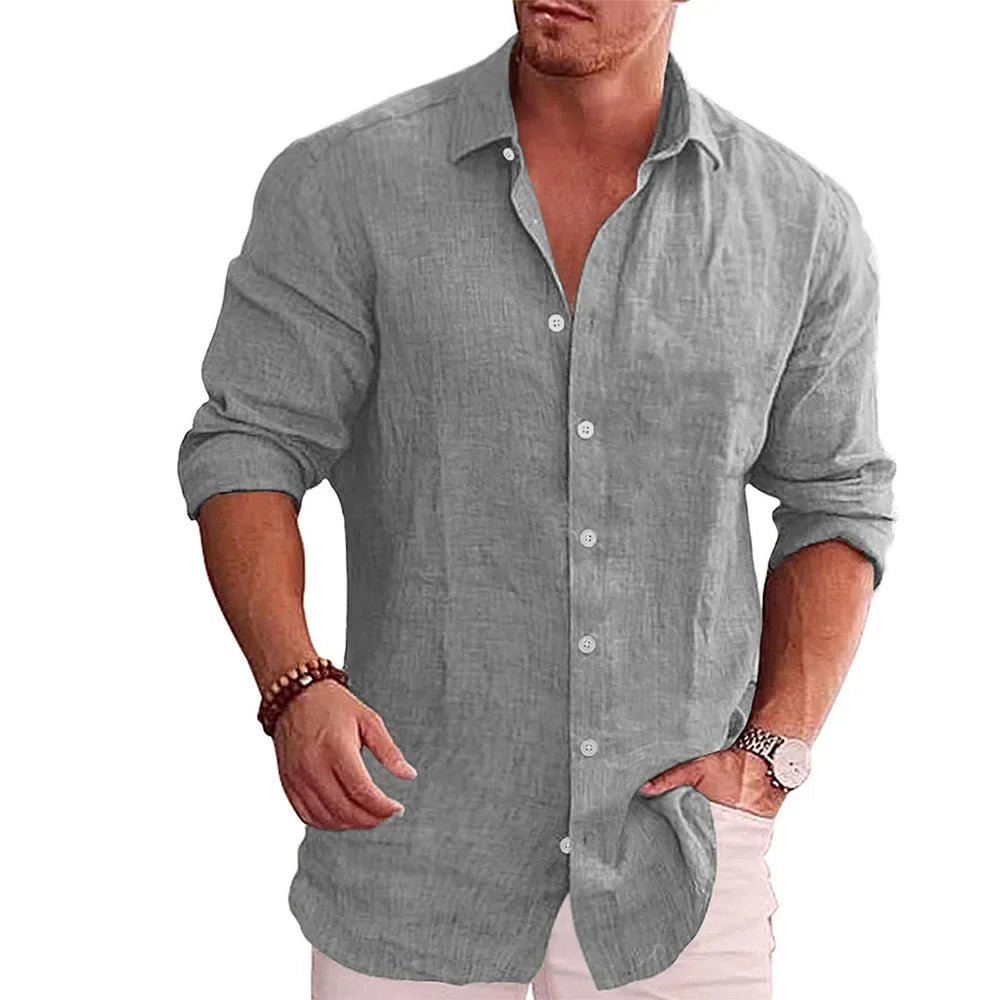 Elliot Fraser Signature - Long Sleeve Linen Shirt